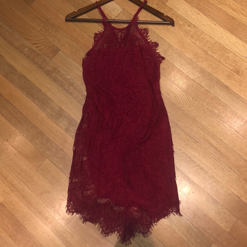 Free people lace red dress